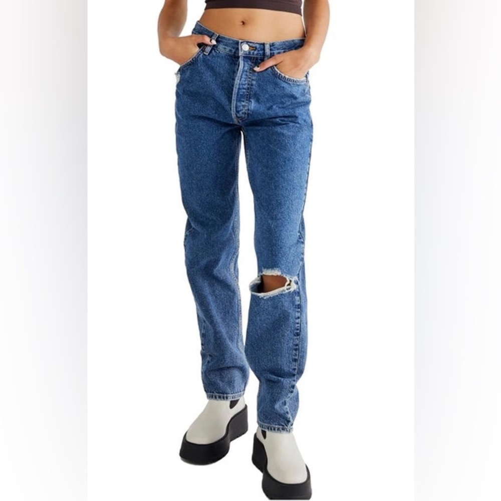 We The Free The Lasso Straight Leg Jeans In Blue EUC